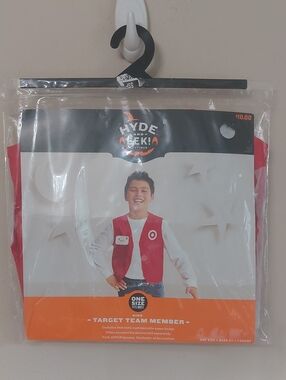 Target Team Member Vest Costume Red & White NWT